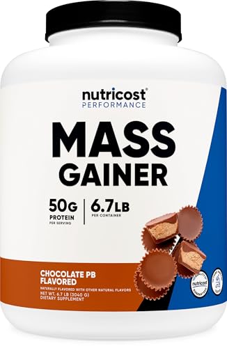 Nutricost Mass Gainer (Chocolate Peanut Butter Flavor, 6.7 LBS) 50 Grams of Protein Per Serving -...