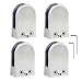 Price comparison product image Discoball 4 x (10-12mm) Stainless Steel 304 Glass Clamp Bracket Holder for Window Balustrade Stair Handrail- (4-pack) - Upgraded