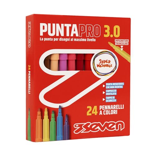 SEVEN Pennarelli Puntapro 3.0 - Scatola 24 Pz
