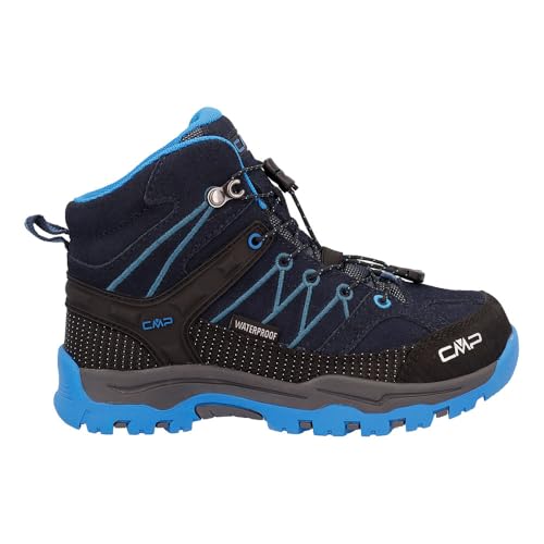 CMP Kids Rigel Mid Trekking Shoes WP, Zapatos para Senderismo Unisex niños, B Blue Bluestone Royal Blue, 28 EU