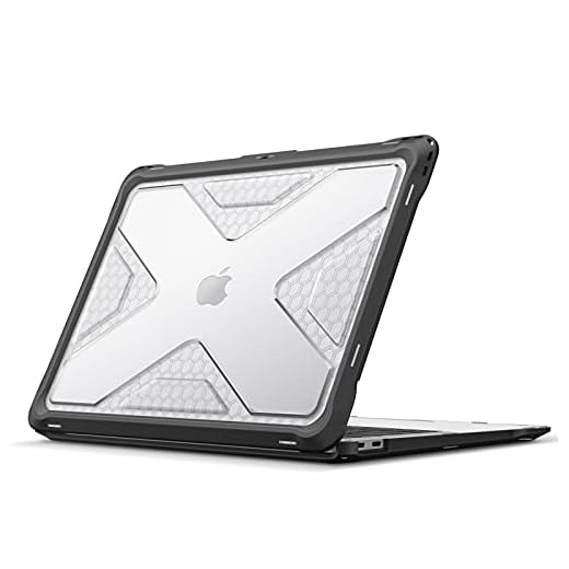 Fintie Protective Case for MacBook Air 13 Inch A2337 (M1) / A2179 / A1932 (2018-2020 Release) - Heavy Duty Hard Shell Case Cover with TPU Bumper for MacBook Air 13 Retina Display with Touch ID, Clear
