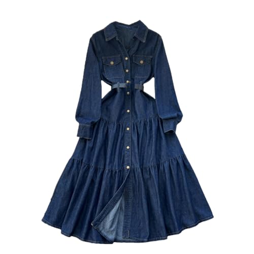 Robe à manches longues col en V fluide et agréable à porter au quotidien