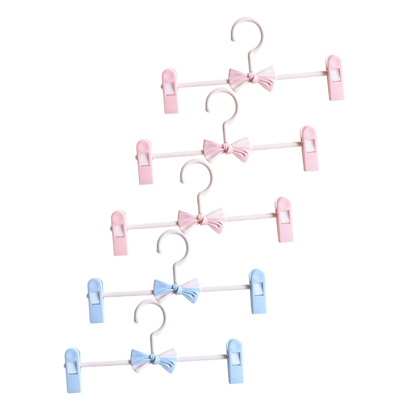 SOLUSTRE 5Pcs Adjustable Stretchable Jeans Hangers with Clips Non Slip Hangers for Home Organization Reliable and Plastic Design