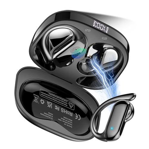 DUSONLAP Open-EarAuriculares Inalámbricos Bluetooth, Auriculares Bluetooth con Cancelacion Ruido Mic