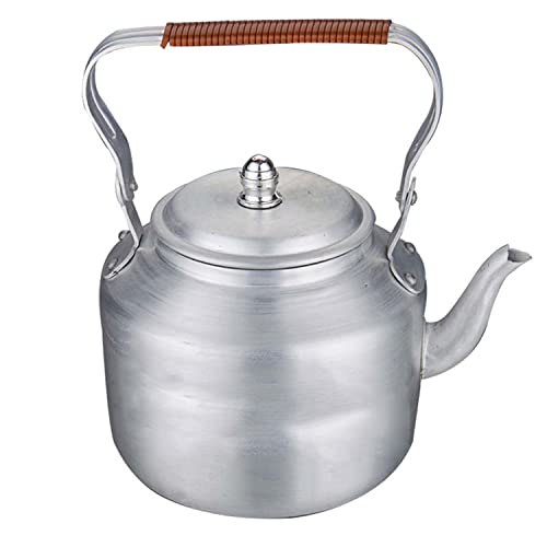 Bollitore in alluminio addensato, teiera di grande capacità per fornello a carbone, fornello a gas, bollitore per acqua domestico con becco lungo Ketter, bollitore portatile con manico antiscottatu