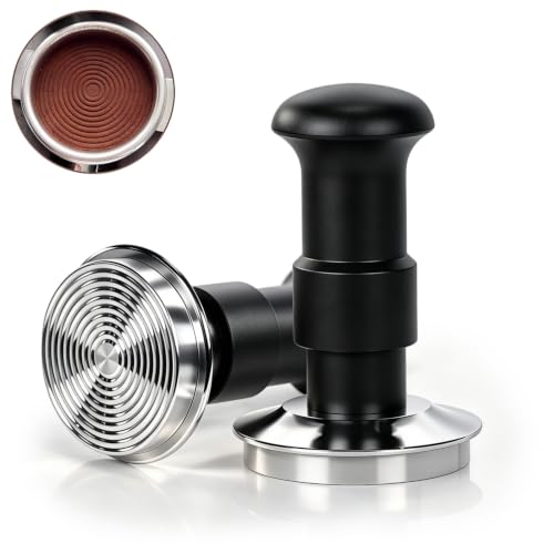 Image of Supvox Stainless Steel Coffee Tamper Dual Spring Ergonomic for Espresso | 90 Horizontal Support Structure, Threaded Stable Base, Even Pressure Distribution for Uniform Coffee Powder Tamping