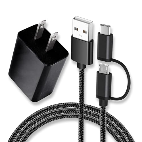 Micro & USB C Charger Cable for JBL Flip 2/3/4/5/6, Charge 5/4/3/2, JBL Clip 2/4/Pulse 4 5/Go 2 3, Beats Solo 4, Studio Buds+, Solo Pro 3/2, Studio 3/2/1, Powerbeats Pro3/2/1 Speaker Charging Cord