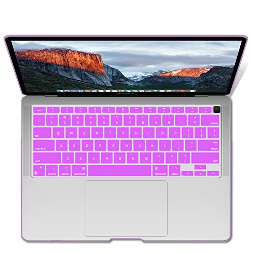 Ibenzer Compatible With New Macbook Air 13 Inch Case 2022 2021 2020 M1 A2337 A2179 A1932, Plastic Hard Shell Case With Keyboard Cover For Mac Retina Display With Touch Id, Purple, Mma-T13Pu+1 #TOP7