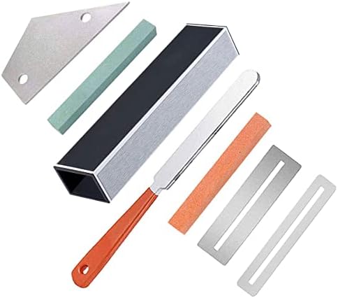 Guitar Luthier Tool Including Fret Leveling Beam Sanding Leveler Beam, Guitar Fret File, Stainless Steel Fret Rocker and Fingerboard Guards Protectors, Grinding Stones