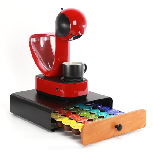 SYSYLY Porte Capsules Compatible avec Dolce Gusto Capsules,Porte Dosette de Café,Boite Range Dosettes de Café, Tiroir Rangement pour 30 Capsules.