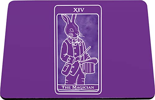 Hippowarehouse Tarot Cards The Magician Rabbit Show Magic Trick printed mouse mat pad accessory black rubber base 240mm x 190mm x 60mm