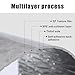 MXCELL PVC Waterproof Wallpaper Decor, Peel and Stick Mirror Frame Sticker, Self Adhesive Wall Border Covering for Bedroom Living Room Kitchen (Gray Wood Grain)
