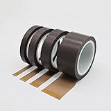 CGPTFE PTFE Tape, Single Side Silicone Adhesive PTFE Film Tape Sheets, Heat Resistant Film Tape, 36 Yards (1 roll) (0.08mmT*25mmW*33mL)