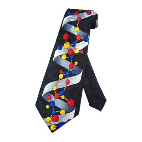 Steven Harris Herren DNA Double Helix Wissenschaftler Krawatte, Einheitsgröße, Schwarz Cover