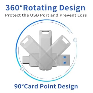 512GB Chiavetta USB per Iphone, 4 in 1 Pendrive Memoria Esterna per scaricare foto, USB C Pen Drive USB Stick 3.0, Memory Stick Compatibile con iphone/iPad/Android/PC, Backup con solo clic