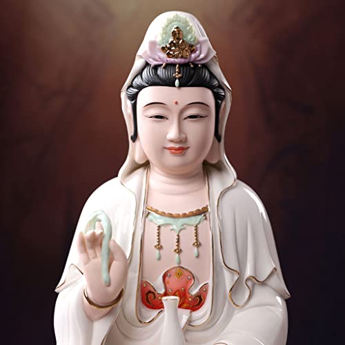 Statue Bouddha céramique Avalokitesvara, art sacré d'exception - 4