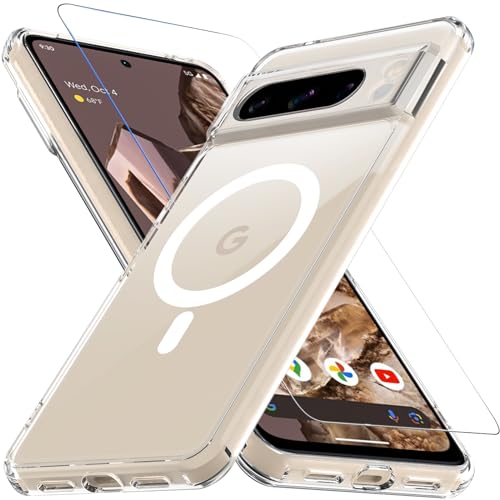 Coque Google Pixel 8 Pro avec protection écran verre trempé et dos magnétique