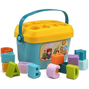 LONGMIRE Baby First’s Block Shape, Sorter, Colors, Baby and Toddler, ABCD Shape, Toys for 1 Year Old Girl (Multi Color) (1 piece)
