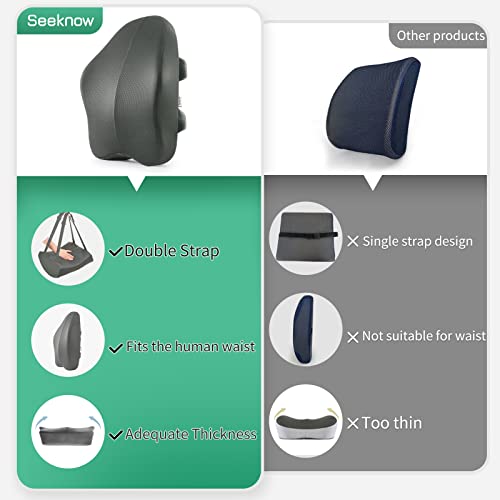 Travesseiro de apoio lombar para cadeira de escritório, apoio traseiro para cadeira assento de carro