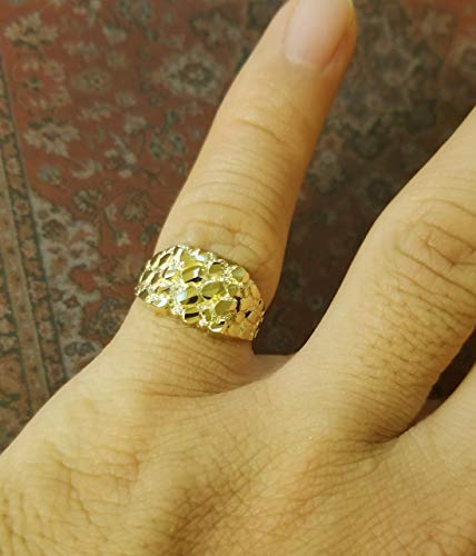 10K Yellow Gold Thin Nugget Ring Size 8 Ring4
