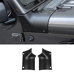Cowl Body Armor Outer Cowl Covers Corner Guards Compatible with 2018-2025 Jeep Wrangler JL JLU & Jeep Gladiator JT 2/4 Door(Matte Black)