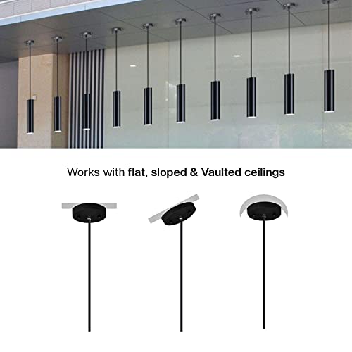 Image of Harold Electricals White Surface Hanging COB Pendant Light for Living Room (12 Watt - Warm White Light)(Metal)