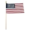 Super tough small american stick flags 4×6 cotton outdoor flag on 10 wooden stick with spear tip hand held flags patriotic decor for various holiday parties and national flag day 500 pack  urban country home decor