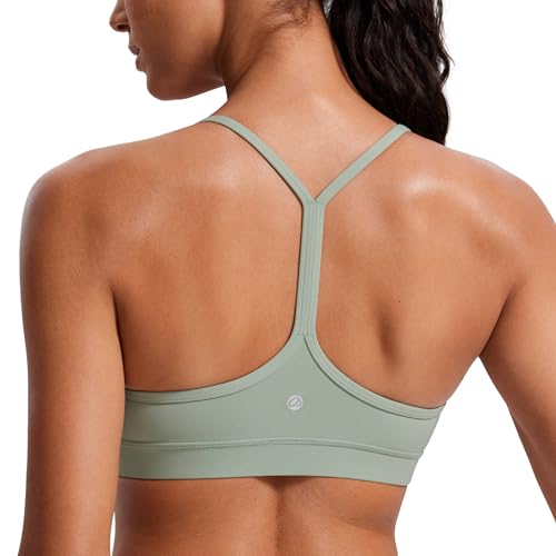 Image of CRZ YOGA Butterluxe Y Back Sports Bras | Light Support, Removable Pads, Yoga, Extremely Soft, Scoop Neck, Spaghetti Strap, for Women