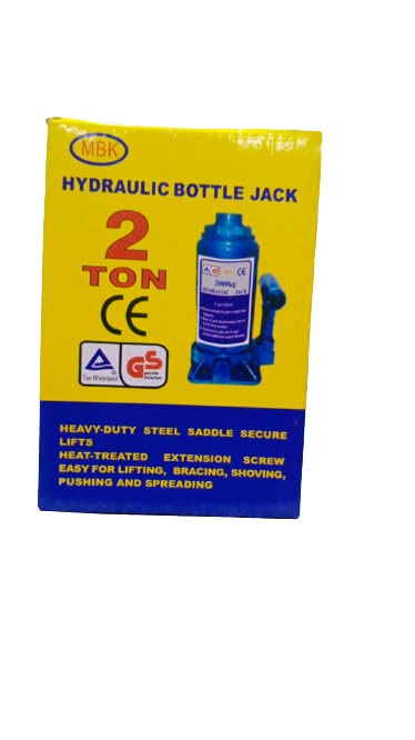 Kamy Traders Car Hydraulic Bottle Jack Ideal for use MUVs, SUVs, Sedan Cars | Portable | Leak-Proof| Forged Base (Color May Vary)