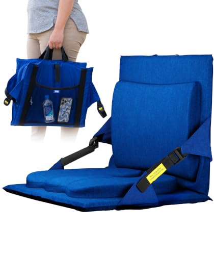 Everlasting Comfort Stadium Seats with Back Support - Adjustable Memory Foam Bleacher Chairs with Back and Cushion, Portable, Easy Folding Stadium Seat Cushion with Storage Pocket - image 1