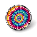 Tie Dye Pattern Lapel Pin, Metal Round Lapel Pins, Fashion Badge for Shirts, Jackets, Hats
