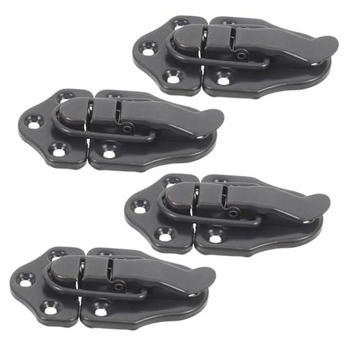 Operitacx Cerrojo de Metal para Caja y Joyero, Hebilla de Bloqueo de Hierro 70x40 Mm, Pestillo de Bisagra Antiguo, 4 Piezas para Estuches y Accesorios Bijouterie, Uso en Carpintería