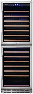 EdgeStar 141 Bottle 24" Built In Dual Zone Double Door Wine Cooler