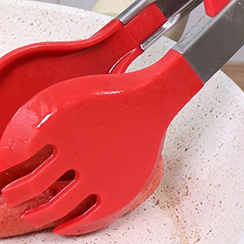 Pinzas Cocina Pinzas De Acero Inoxidable, for Porción De Buffet, Pastelería, Barbacoa, Tamaño (Rojo): 30 Cm, con Mango Antideslizante