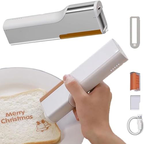 Bolígrafo portátil para impresora de alimentos, mini impresora de arte con leche para café, pasteles, galletas, pan, macaron y chocolate, logotipo personalizado y creador de patrones, herramienta de