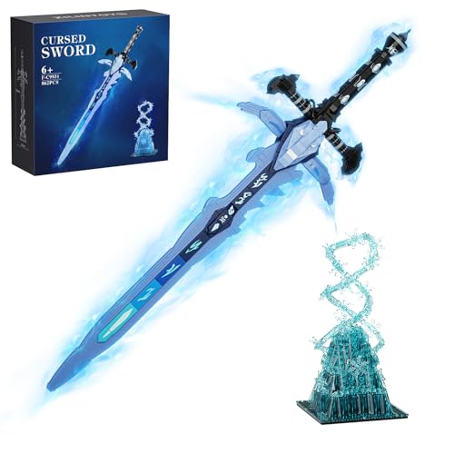 Image of Sword Building Set with Stand for Adults Boys 8-12, Gift for Game Fans Collectible Merchandise Decoration (862PCS)