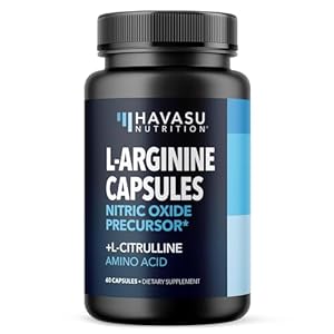L-Arginine Capsules for Active Males – 60 Count, Non-GMO, 1200mg Blend of L Arginine and L Citrulline – Arginine Supplement for Enhanced Performance – L Arginine 1000mg for Muscle Support