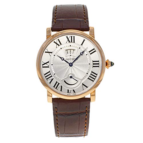 Cartier Rotonde de Cartier W1556252 - Reloj para hombre con esfera plateada de 18 quilates