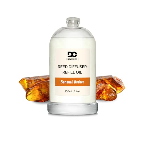 Daniella's Candles Reed Diffuser Refill Oil, Sensual Amber, 3.4oz/100ml, Premium Fragrance Oil, Home Fragrance, Oil for Reed Diffuser