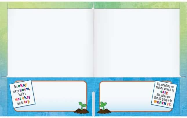 Miniatura 3 de Really Good Stuff Carpetas de mentalidad de crecimiento, 9 x 12 pulgadas (juego de 12) - Carpetas laminadas de 2 bolsillos - Inspira perseverancia y