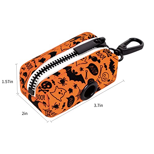 Image of Lionet Paws Cute Dog Poop Bag Holder, Cotton Dogs Bags Dispenser, Matching Dog Collar