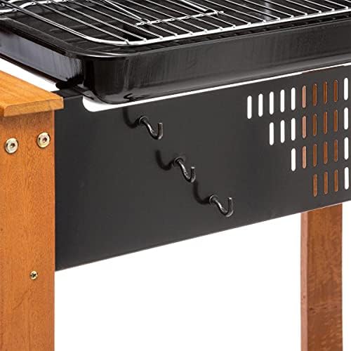 Barbecue Charbon de Bois XXL - Noir - 117 cm - Mes Grillades Barbecue Charbon de Bois XXL - Noir - 117 cm