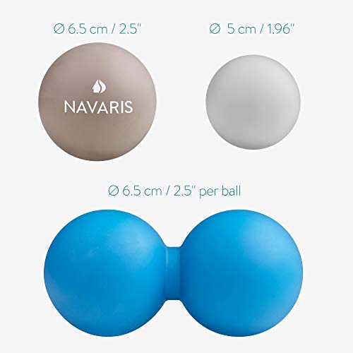 Navaris Peanut Duo Ball und Massageball Set für gezielte Massage