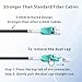 50M/165FT OM3/OM4 LC to LC Outdoor Armored Fiber Optic Patch Cable, Multimode Duplex 50/125μm, 10Gb/40Gb/100Gb, Industrial TPU Jacket, Direct Burial, Uniboot, MMF, OD 5mm, Pulling Eye Kit Installed