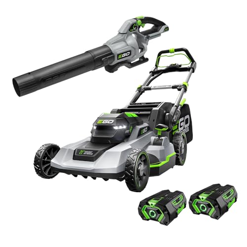 EGO Power+ LM2122SP-2 21-Inch 56-Volt Self-Propelled Lawn Mower with Touch Drive™ with (2) 4.0Ah Batteries, 550W Rapid Charger Kit and LB5800 580 CFM Cordless Leaf Blower - image 1