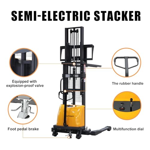Electric forklift warehouse