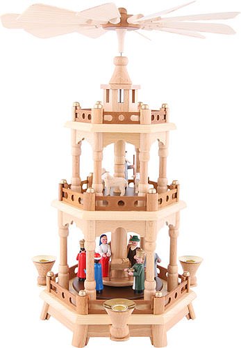 Bougeoir Lumière Monde de 18 cm pour illuminer vos repas de fête en famille