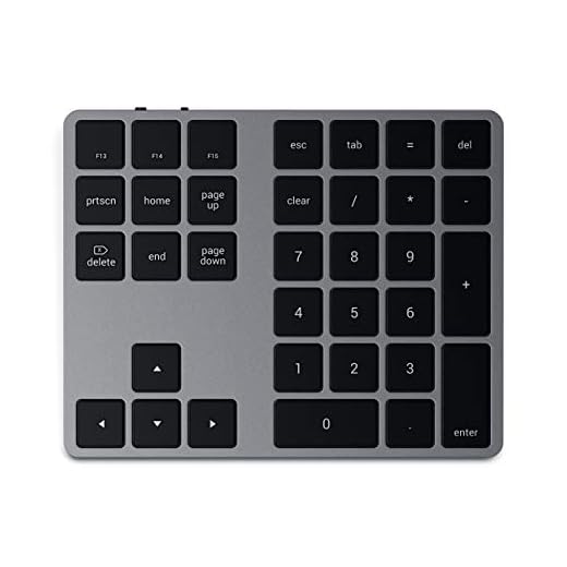 Satechi Teclado Númerico con Bluetooth – Delgado Recargable con 43 Teclas – Compatible con iMac Pro/iMac, 2020/2019/2018 MacBook Pro, 2020/2018 MacBook Air, 2020/2018 iPad Pro, 2020 iPad Air y Más