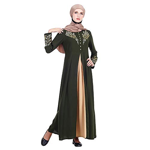 Maxi vestido árabe Thobe Abaya largo para mujer musulmana túnica de gala