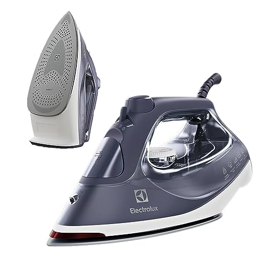 Ferro de Passar Seco e vapor Electrolux antiaderente base ceramica vapor vertical extra 1500W azul marinho ESI60 127v